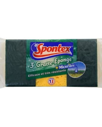 Image Spontex Sponge with Green Scourer and Microfibre Layer