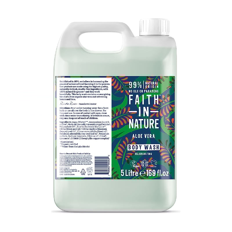 Image Faith in Nature Aloe Vera Body Wash 5L