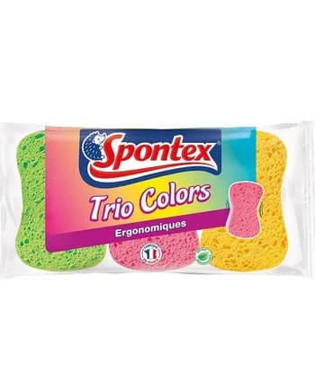 Image Spontex Trio Colours Sponges without Scourers