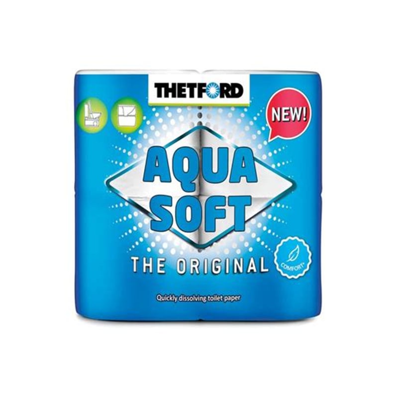 Aqua-soft - Toilet Paper - Pack of 4 Rolls
