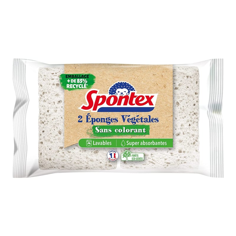 Image Spontex Rectangular Cellulose Sponges in Pack of 2