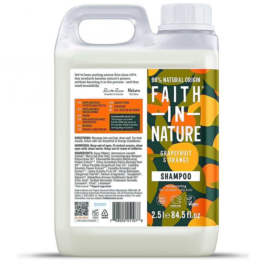 Faith in Nature - Shampoo - Grapefruit & Orange - 5L