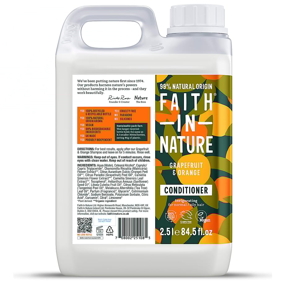 Faith in Nature - Conditioner - Grapefruit & Orange - 2.5L