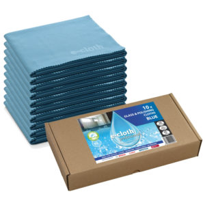 Image Ecloth Glass and Polishing Cloths Blue Pack of 10