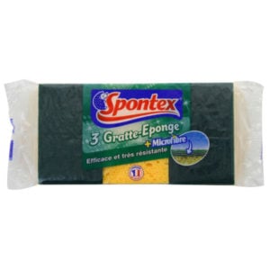 Image Spontex Sponge with Green Scourer and Microfibre Layer