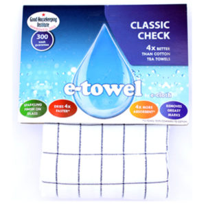 Image E-Cloth Classic Check Tea Towel - Blue